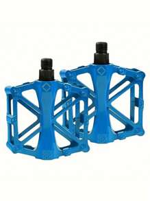 1. 双/自成型踏板 - 宽平台，适用于公路车和山地车，快速连接设计，黑色/蓝色/绿色/红色可选，自行车配件，山地车配件，时尚金属表面，坚固结构