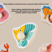 3+ Years Old Wooden Embedded Children's Hand Grab Board With Matching Puzzle, Xylophone, Painting Game Set, Reverse Side With Drawing & Writing Board, Animal, Fruit, Transportation Cognitive Early Education Intelligence Development Toy. Montessori Wooden Toy Learning Tool