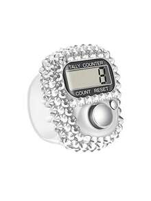 6 Color Options Sparkling Rhinestone Finger Tally Counter, Portable Digital Display Clicker For Golf, Fitness, Prayer, Event Counting, Resettable Mini Tasbih Ring - Multicolor - View 15