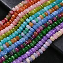 1 Strand 70pcs 8x5mm Multicolor Abacus Natural Stone Loose Spaced Beads - Olivine, Aquamarine, Tourmaline, Garnet, For Jewelry Making, Bracelets, Necklaces, Earrings DIY Fashion Accessories, Vibrant Stone Craft Supplies - Multicolor - View 9