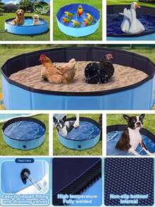 Spezieller faltbarer Haustier-Badewannen-Hund, Badewannen-Brunnen, Schwimmbad, Vogel-Badewanne, Katzensandpool, Katzenspielzeug, Spielzeuge, Eingangssäuberungswerkzeuge, temporärer Fischteich, Schildkröten- und Geflügel-Badewanne, Futterspender, Enten-Spielpool, Haustier-Reinigungswasserbecken, geeignet für Hof, Garten, Reise, Urlaub, vielseitig einsetzbar, ideal für Sommerschenke