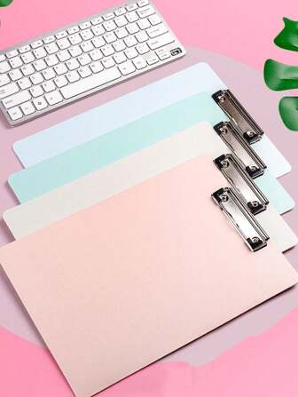 1 件装复古彩色办公文件夹，简约设计，A4 尺寸，带衬垫胶合板封面，PP 胶合板学生书写板，适用于会议、工作和绘图，返校季热门商品，返校季，学校用品