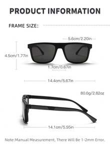 4 piezas Gafas de moda con clip magnético TR90, gafas de deporte y conducción de moda, gafas cuadradas retro unisex - Multicolor - Ver 3
