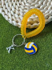 个性化排球钥匙扣礼品，送给段街运动员的礼物，感恩节和圣诞节礼物 - 黃色 - 查看 117