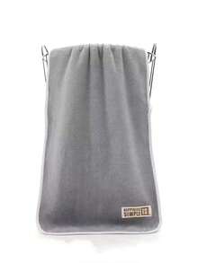 1 pieza Toalla de baño con parche de letra para decoración del hogar, baño, regreso a la escuela, salón de belleza, hotel, deportes, artículos esenciales del hogar, toalla, cuidado de la piel