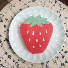 Red Strawberry Lemon, Orange Pattern Napkins, Fruit Napkins Are Perfect For Weddings, Birthdays, Tea Party Decorations, Restaurant And Hotel Party Tableware, Unique Style, Soft Tissue Paper, Suitable For Outdoor Picnics And Party Supplies, Suitable For Back To School Valentine's Day