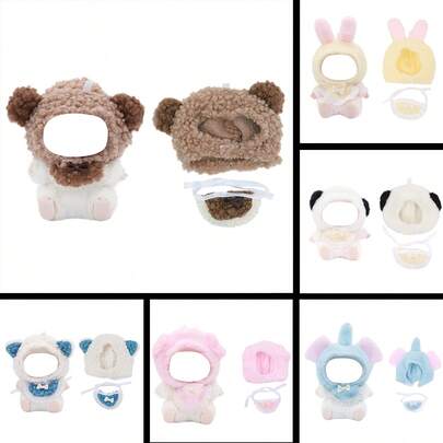 2pcs Sweater Set Suitable For 17cm Doll, Sweater Set = Hat + Clothes, Blind Box Doll Clothes Fit 1st, 2nd, 3rd Generation Dolls, Teenager Party Toys/Birthday Gifts (Doll Not Included)