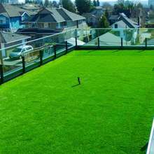 Gramado de plástico artificial não adesivo com 2,5 cm de espessura, usado para decoração de pátios e superfícies de telhados, feito de plástico, adequado para embelezamento de jardins externos; grama sintética para animais de estimação; itens de decoração para interiores e exteriores de casa