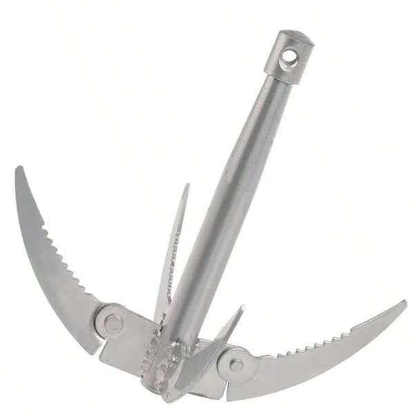 Gancho de agarre para exteriores, cortador de hierba de pantano, herramienta de supervivencia con cuerda, ancla plegable para botes pequeños, canoas y pesca (cuerda de color aleatorio)