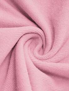 Felpa girocollo a maniche lunghe casual per bambini/bambini piccoli, motivo minimalista a cuore, vestibilità morbida, adatta per uso quotidiano, autunno - Rosa - Visualizzare 3