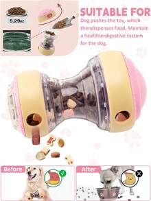 1pc Dog Interactive Toy, Used For Snack Allocation, Dog Puzzle Feeder, 2 Adjustable Holes, Slow Feeding For Small/Medium/Large Dogs And Cats (Great Gift For Family And Friends)