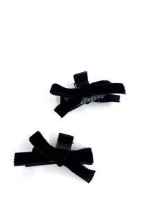 2pcs Women Vintage Velvet Bowknot Hair Clips, Princess Style Hair Accessories, Mini Hair Claw Clips For Bangs And Half-Up Hairstyles, Bow Accessories, School Stuff, College Autumn Accessories Fall Winter For Vacation Outfits Woman