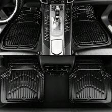 Shining Glitter Car Floor Mats 3D Leather Waterproof All Weather Universal Trim To Fit AntiSlip Safety Light Easy Clean Install Fit For SUV Truck Auto Sedan Van 4 Piece Black Glitter - AllBlackGlitter - View 2