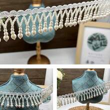 手工串珠仿珍珠流苏吊坠DIY服装蕾丝花边配饰，适用于吊坠链、项圈、婚纱配饰、服装材料、头饰、鞋子DIY用品 - 彩色 - 查看 4