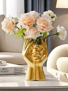 Symbolic Hand Sculpture Vase - Made Of Ceramic-Like Resin, Meaning Blessings, Suitable For Spring Home Altar/Wedding Decor, Cream White Modern Art Piece, Can Be Paired With Sunflowers, Reed Bundles, Etc. (Christmas/Halloween/Thanksgiving/Easter/Valentine's Day/Mother's Day, A Gift Of Hope) Home Decor, Room Decor, Vase, Glass Vase - Multicolor - View 5