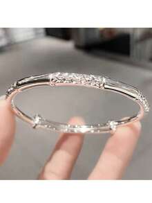 1 szt. Regulowana bransoletka z skręconej liny ze srebra platerowanego miedzią