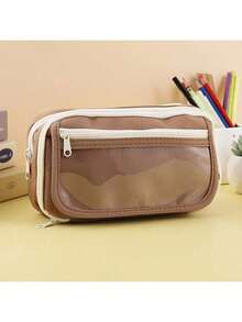 1pc New Panda 9 Grid Multi-Compartment Large Capacity Pencil Case, Various Styles Available, Reasonable Storage For Stationery, Suitable For Back To School Season - Multicolor - View 6