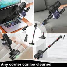 LAMZIEN Cordless Vacuum Cleaner For Home: 28KPA 40Min Freestanding Vacuum Cleaner, Foldable Extension Tube, Rechargeable Battery, Lightweight For Pet Hair, Hard Floors, Carpets.