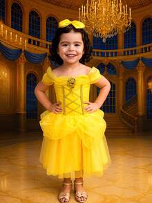 Luxury Princess Belle Children's Dress 2 To 8 Years Old