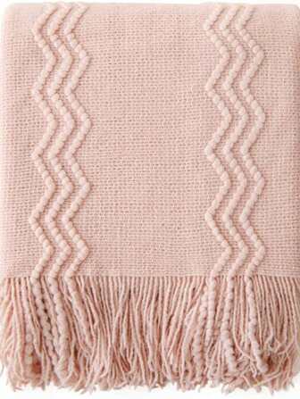 鼠尾草绿色盖毯，适合沙发，波西米亚风格家居装饰，浅蓝色沙发毯，适合客厅沙发