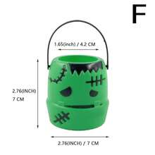 1pc/5pcs Halloween Decoration Props, Trick Or Treat Candy Bucket, Colorful Pumpkin & Skull Shaped Containers For Halloween Party Favors - Multicolor - View 9