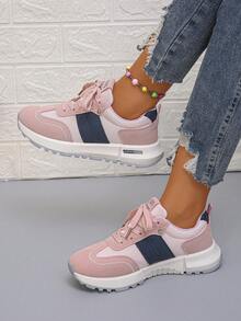 ZKBBO Women's Casual Sports Sneakers Flat Outdoor Running Walking Shoes - Pink - View 3