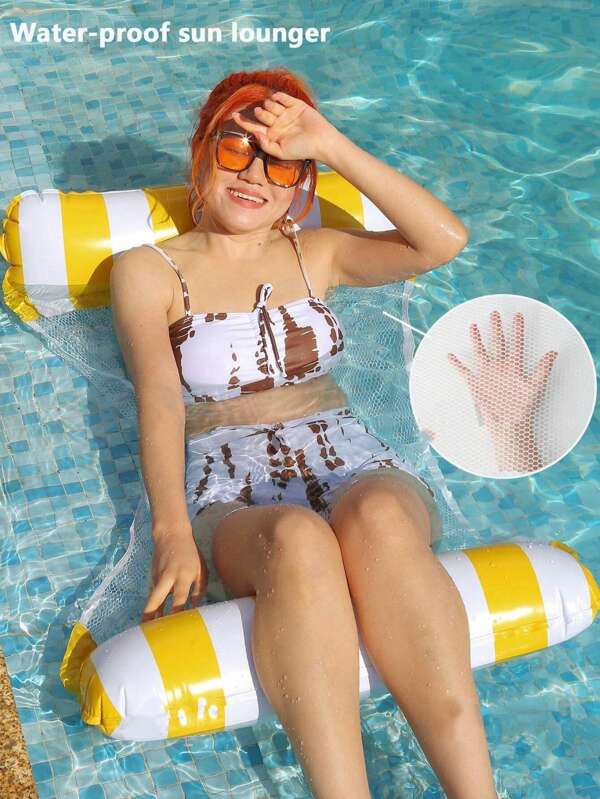 1 Pack Inflatable Adult Swimming Pool Floating Bed, Multifunctional Water Hammock