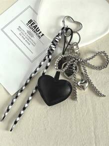 1PC Angora Red Pearl Bow Rope Bag Charm, Keychain Accessories Car Pendant Can Be Used For Bag Pendant Pendant. Gifts Valentine'S Day Stylish For Teen Girls Women College Students Teacher White-Collar Workers Rookies & White-Collar Workers Gift Accessories Decor Present Car Accessories Women Key Chain Charms Back To School Supplies Gifts For Teachers