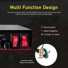 Evershine Signal 12V 100W 警报器公共广播系统 [手持麦克风] [免提] [2 个 15A 开关] 7 种音调，适用于救护车、消防车、工程车辆 - A - 查看 5