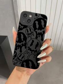 Apple Ghost Cartoon Face Pattern Phone Case Suitable For IPhone17/IPhone17 Air/IPhone17 Pro/IPhone17 Pro Max/16 Pro Max/15 Pro Max/14 Pro Max/13 Pro Max/12 Pro Max - Black - View 5