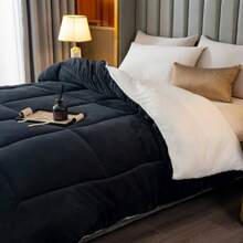 1pc Skin-Friendly Milk Velvet Quilt, Machine Washable, Soft & Comfortable, Suitable For All Seasons