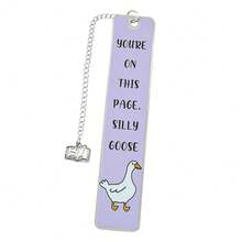 Dấu trang hình ngỗng dễ thương, dấu trang kim loại thời trang dành cho người yêu sách, dấu trang hình sâu sách màu hồng, phụ kiện cho sâu sách, món quà tuyệt vời cho độc giả, quà Giáng sinh/sinh nhật cho câu lạc bộ sách. - Nhiều màu - Xem 12