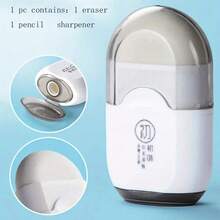 1 2-In-1 Multifunctional Eraser And Sharpener - A Portable Dual-Use Tool Suitable For Students And Office Supplies, A Rubber Eraser With A Sharpener Combination For Back To School Use - Multicolor - View 4