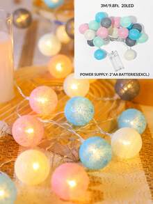1pc 1.5m/3 Meters 10/20 LED Decorative String Lights, Indoor Bedroom Decor Ball Lights, Room Wall Decor LED String Lights, Baby Tent Decor Lights, Wedding Decor, Birthday Party Decor Lights, Outdoor Camping Tent Decor LED Ball Lights, Suitable For Christmas Tree Decor, Christmas Tabletop Decor Lights - Huang Guang - View 16