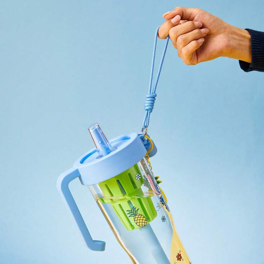 Miniso 史迪奇菠萝派对杯 | 大容量，可爱又实用！1250毫升/42.27盎司，盛装大杯饮品的理想之选。史迪奇+菠萝图案，充满热带夏日气息。轻巧防碎塑料材质，居家/宿舍/野餐的完美之选。（1个） - 藍色 - 查看 1