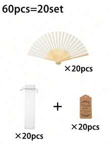 Bộ quà tặng quạt giấy gấp 60/15/6/3 chiếc cho đám cưới, quạt gấp cầm tay kèm thiệp cảm ơn, thẻ và túi vải organza, quà tặng đám cưới, đồ trang trí giữa bàn tiệc cưới, đạo cụ chụp ảnh tiệc cưới, quà cưới, thích hợp cho lễ kỷ niệm đám cưới, tiệc sinh nhật, tiệc chia tay cuộc sống độc thân, trang trí nhà cửa, đồ trang trí tiệc chia tay cuộc sống độc thân - Nhiều màu - Xem 16