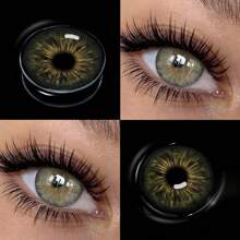 1 Pair Disposable Small Diameter Lens, Contact Lenses For Daily Makeup, Events, Annual Use, Beauty Makeup Lenses Halloween Costume Cosplay - Grey - View 2