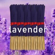 Bâtons d'encens de haute qualité à la fragrance de lavande de 22 cm, longue durée. Convient pour la purification de l'air, le yoga, la méditation, utile pour la purification, la lecture, la dégustation de thé et la relaxation