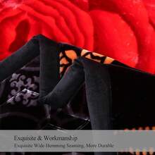 Winterliche Thermohülle - Bedrucktes Muster - Schwarze Blumen - Übersicht 5