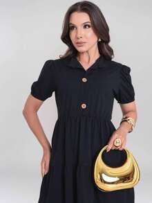 Milimetrica Women's Midi Dress Elegant Comfortable Cool Evangelical Fashion Cotton - 查看 4