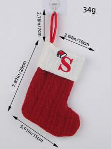 2 PCS Knit Monogram Stockings, Stockings Small Xmas English Letters Hanging Stockings Socks Double Sided Fireplace Hanging Stockings For Party Decoration New Year Party Gift Favors Supplies,Personalized Initial Stocking, Family Holiday Xmas Party Decor Birthday,Christmas, Decor 2025 Home Decor Christmas Decorations Room Decor Winter