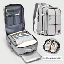 Cabin Flight Bag Backpack 42*28*21cm Travel Rucksack Overnight Carry On Luggage - Grey - View 2