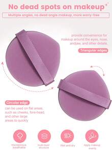 5pcs Makeup Sponge Set: 1pc Makeup Sponge, 1pc Mini Makeup Sponge, 1pc Finger Makeup Sponge, 1pc Triangle Powder Puff, 1pc Air Cushion Puff, Suitable For Loose Powder And Foundation,Makeup,Cheap,Room Decor,Vanity,Travel,Bedroom,Makeup Accessories,Puff,Makeup Blender,Powder Puff,Makeup Sponge,Cheap,Stocking Stuffers,Makeup,Makeup Tools,Cheap Stuff,Gifts,Gifts For Women,Christmas Gifts,Giveaways,Travel,Cheap Stuff,Travel Essential - Purple - View 7
