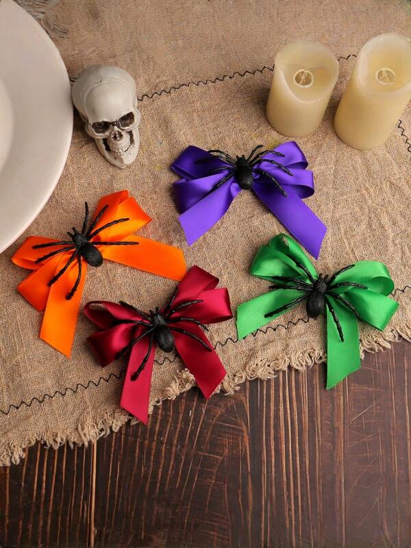 1 pieza Nuevo accesorio de clip para el cabello con diseño de araña de Halloween, clip lateral lindo y divertido, accesorio de clip para el cabello personalizado para flequillo, pinzas de garra, pinzas para el cabello, clips para el cabello, pasador para el cabello, barrettes para el cabello