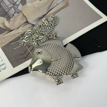2025 New Cute And Unique Crossbody Purses Evening Clutch Bag For Women Fish Shape Shoulder Crossbody Bag Fashion Handbag Satchel Purse Gifts - 銀色 - 查看 3
