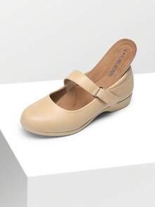 Women's Flats Arch Support Comfortable Casual Ballet Mary Business Office For Women Dressy And Work Ankle Strap Dress Flats Shoes - Màu be - Xem 8