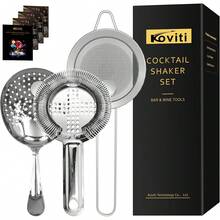 Colador de Cóctel de Acero Inoxidable para Barras - Hawthorne, Julep y Cónico de Malla Fina - 1 - Ver 1