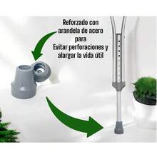 10 Regatónes 3/4 Repuesto Para Muleta Tipo Americano Con Arandela Negro y Gris - Gris - Ver 2