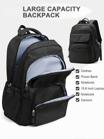 School Backpack Laptop Backpack 15-17 Inch For Women Men, Lightweight Durable School Bookbag Men Woman 15.6" Computer Bag, Water Resistant Outdoor Hiking Backpacks With Multifunction Pockets, The New And Old Versions Are Shipped Out Randomly.