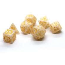 7 件套龙纹骰子套装，多面 D4 D6 D8 D10 D20 骰子，是桌面游戏、生日和节日的理想礼物